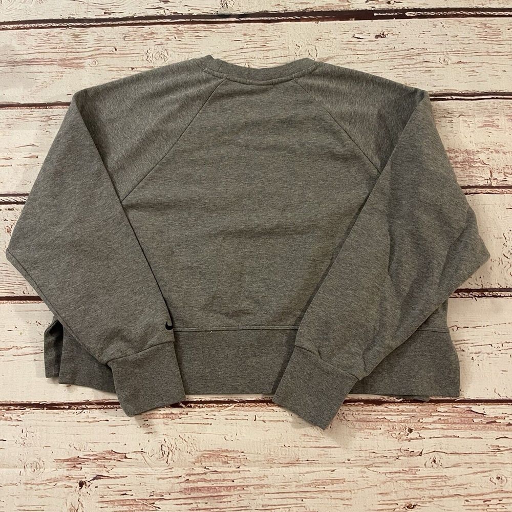 Nike Women's Versa Embossed Cropped Training Sweatshirt Size Medium Gray‎ - Picture 11 of 11